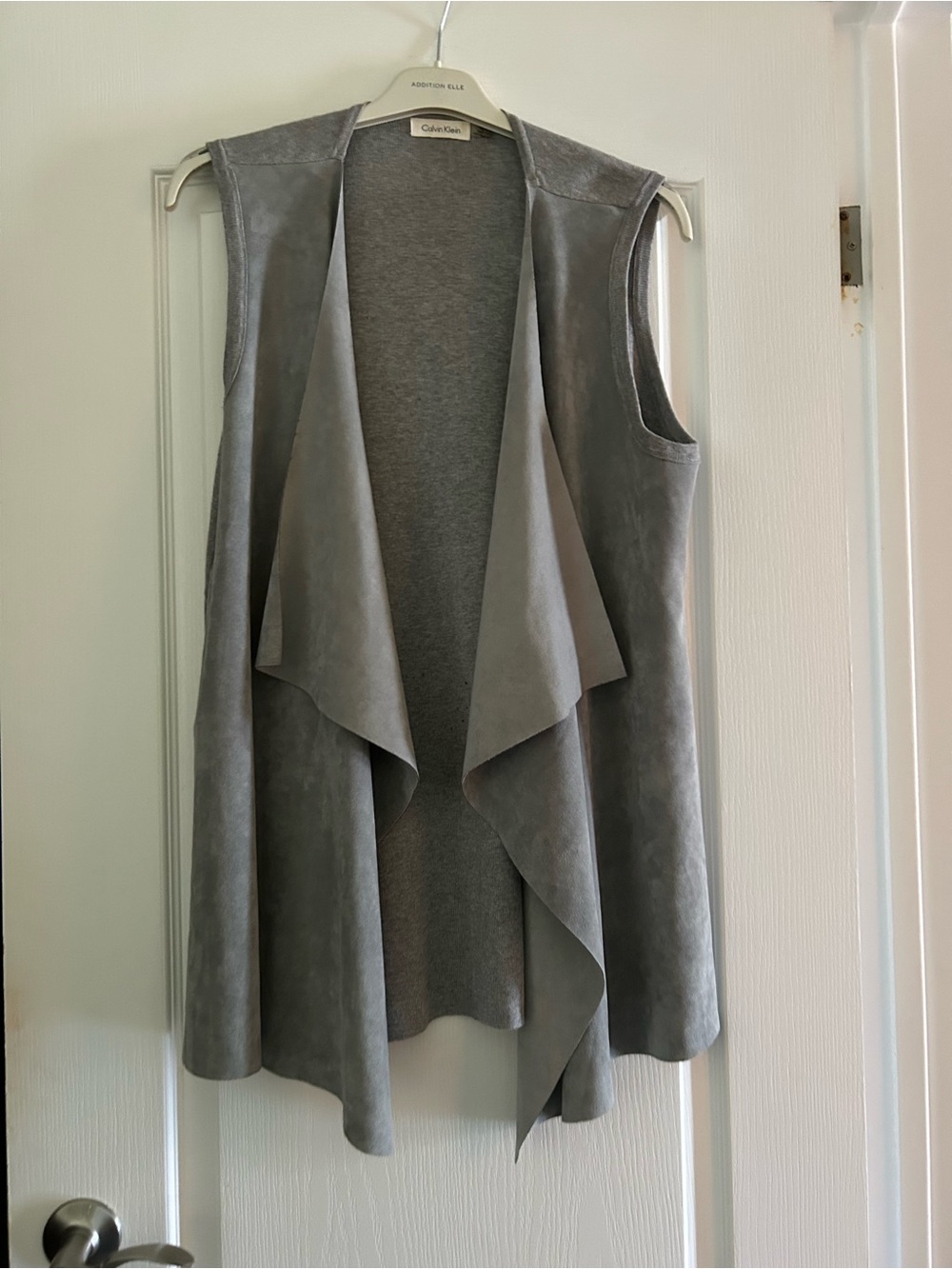 Calvin Klein Gray Draped Sleeveless Vest